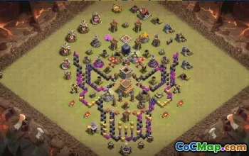 town hall 8, funny/trophy/war/hybrid base layout #34958
