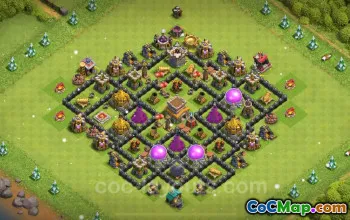 TH8 Hybrid Base Copy - Anti 3 Stars | Clash of Clans 2024 #18924