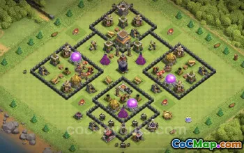 TH8 Max Level Farming Base - Anti Air & Hybrid Layout 2023 #19015