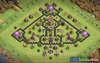 TH8 Trophy Base Link - Clash of Clans Defense Strategy #24549