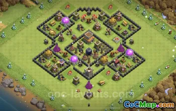 TH8 Trophy Base with Anti Air & Dragon - Clash of Clans 2023 #19217