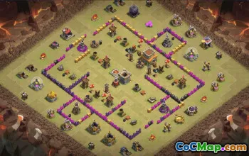 Top Town Hall 8 Base Layout with Link #34567