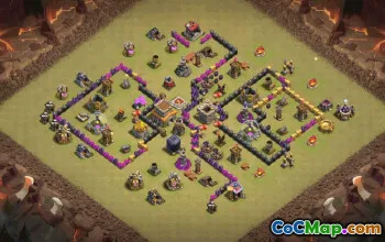 town hall 8, trophy/war base layout #34751