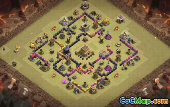 Top Town Hall 8 Base Layouts for Clans #34774