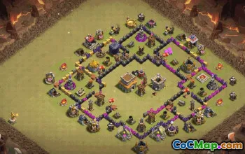 town hall 8, trophy/war base layout #34888