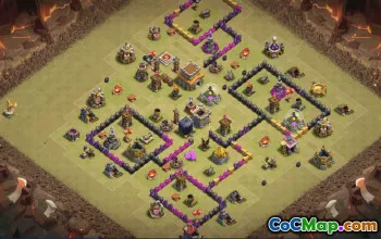 town hall 8, trophy/war base layout #34892