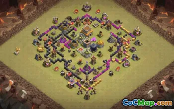 town hall 8, trophy/war base layout #34918