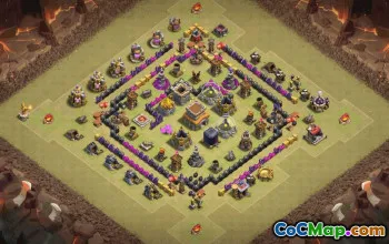 town hall 8, trophy/war base layout #34920