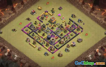 Top Town Hall 8 Base Layouts for Clash of Clans #35001