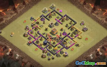 town hall 8, trophy/war base layout #35078