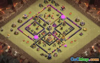 Top Town Hall 8 Base Layouts with Copy Link #35323