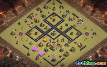 Perfect Town Hall 8 Base Layouts for Clash of Clans #35533