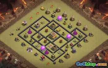 Top Town Hall 8 Base Layouts with Copy Link #35706