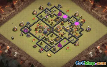 Top Town Hall 8 Base Layouts for Clash of Clans #35744