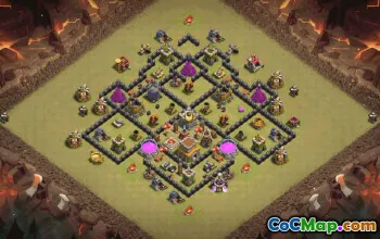 Top TH8 Clash of Clans Base Layouts with Links #35821