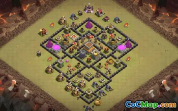 Top Town Hall 8 Base Layouts with Copy Link #35825