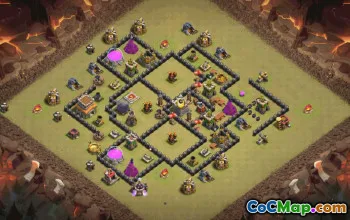 town hall 8, trophy/war base layout #35826