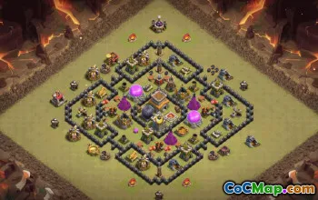 Top Town Hall 8 Base Layouts for Clash of Clans #36033