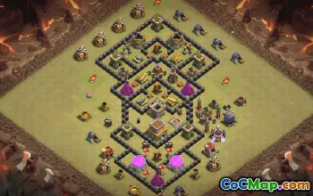 Best Town Hall 8 Base Layout with Copy Link #36150