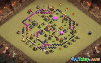 town hall 8, trophy/war base layout #36271