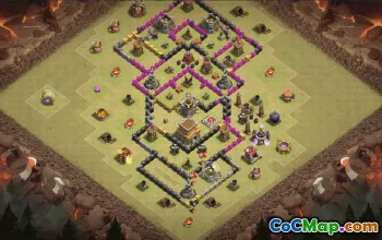 town hall 8, trophy/war base layout #36316