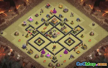 Top Town Hall 8 Base Layouts with Copy Links #36454