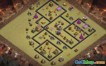 Top Town Hall 8 Clash of Clans Base Layouts #36460