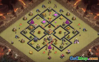 Best Town Hall 8 Base Layout with Copy Link #36529
