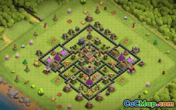 Top Town Hall 8 Clash of Clans Base Layouts #36608