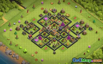 Best Town Hall 8 Clash of Clans Base Layouts #36636