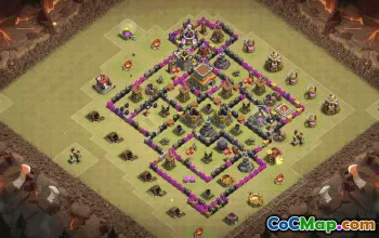 Best Town Hall 8 Clash of Clans Base Layout #36642