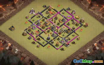 Top Town Hall 8 Base Layout for Clash of Clans #36703