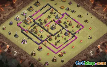 Top Town Hall 8 Base Layouts with Copy Link #36707