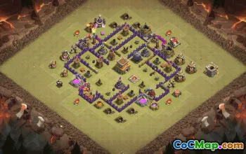 town hall 8, trophy/war base layout #36711