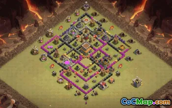 Top Town Hall 8 Base Layout for Clash of Clans #36745
