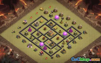 Top Town Hall 8 Base Layouts for Clash of Clans #36760