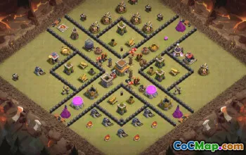 Top Town Hall 8 Clash of Clans Base Layouts #36956