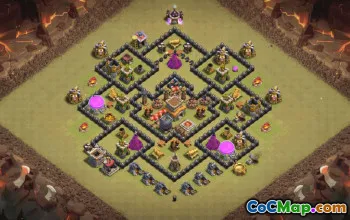 Top Town Hall 8 Base Layouts with Copy Links #36957