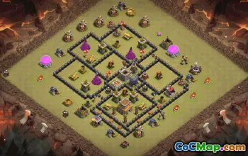 Optimal Town Hall 8 Base Layouts with Copy Links #37077