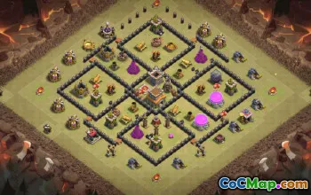 Top Town Hall 8 Base Layouts with Copy Link #37078