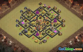 Top Town Hall 8 Base Layouts with Copy Link #37221