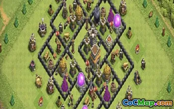 town hall 8, trophy/war base layout #38906