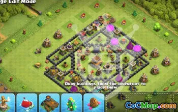 Top Town Hall 8 Base Layout for Clash of Clans #55242