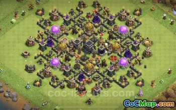 TH9 Farming Base: Anti-Air Hybrid Layout & Link - COC #24751
