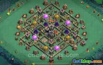 TH9 Farming Base - Anti Everything Hybrid | Clash of Clans #24778