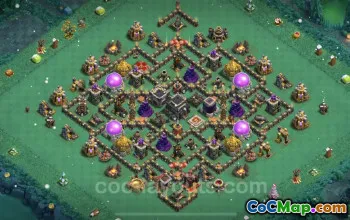 TH9 Farming Base Design: Anti-Everything Layout & Link #24746