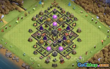 TH9 Farming Base Design - Max Levels & Anti-Air Layout #24721