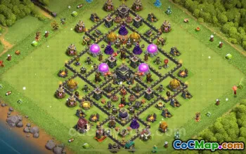 TH9 Farming Base Link - Hybrid Design for Clash of Clans 2024 #19309