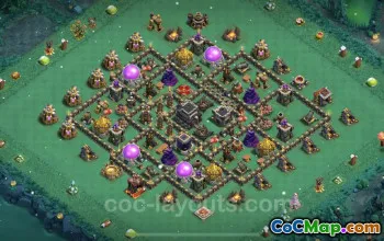 TH9 Max Base with Link - Anti Everything Defense | COC #24790