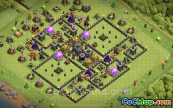 TH9 Max Farming Base - Anti 2 Stars Layout for Clash of Clans #24659